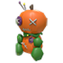 Halloween Orange Pumpkin Voodoo Doll